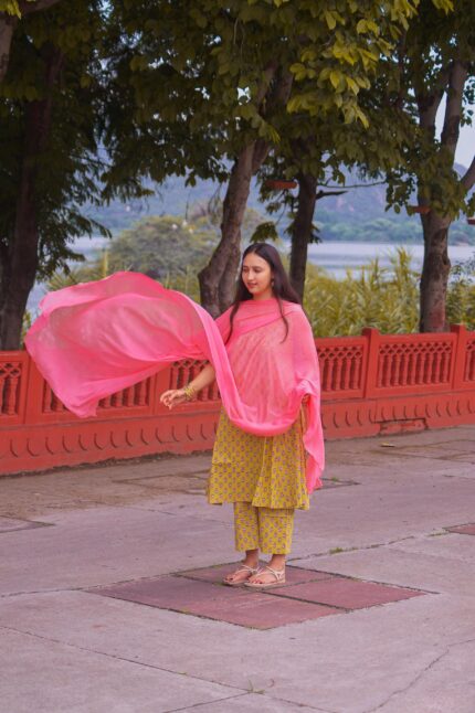 Sunny Meadow Cotton Kurta Set
